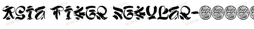 Asia Tiger Regular字体转换